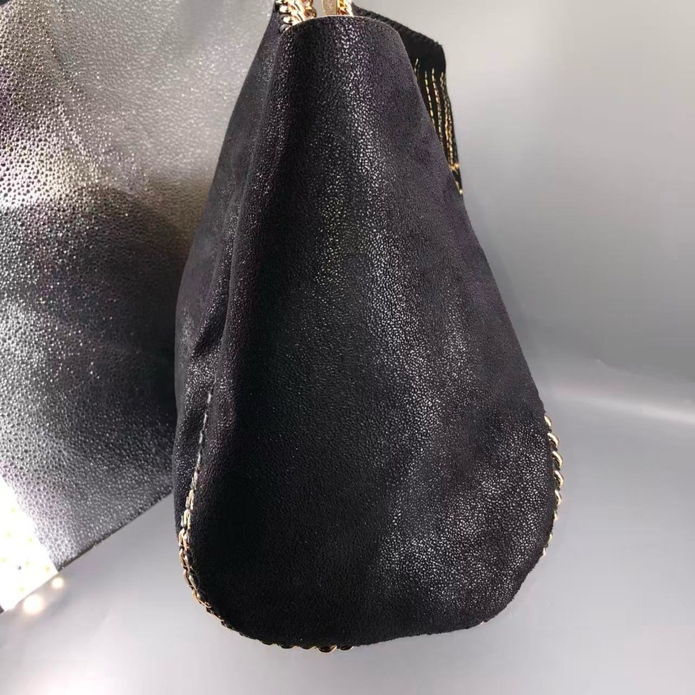 Stella McCartney 2018 Falabella Volcano Embroidered Tote Black Gold - Picture 6 of 15